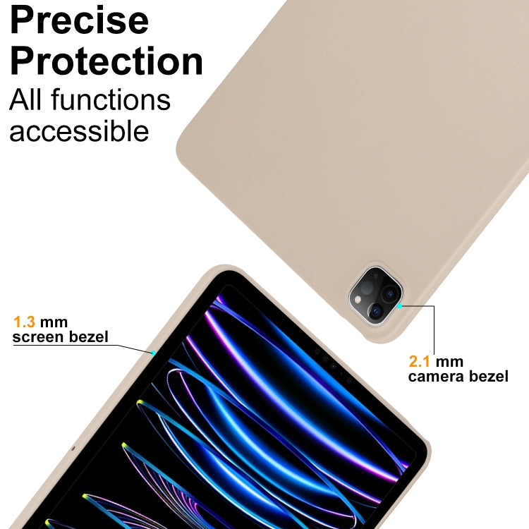 For iPad Pro 12.9 2018/2020/2021/2022 Oil Spray Skin-friendly TPU Tablet Case(Milk White) by bashfashion
