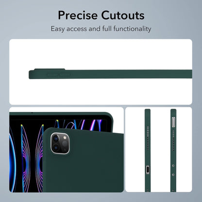 For iPad Pro 13 2025 / 2024 Oil Spray Skin-friendly TPU Tablet Case(Deep Green) by bashfashion