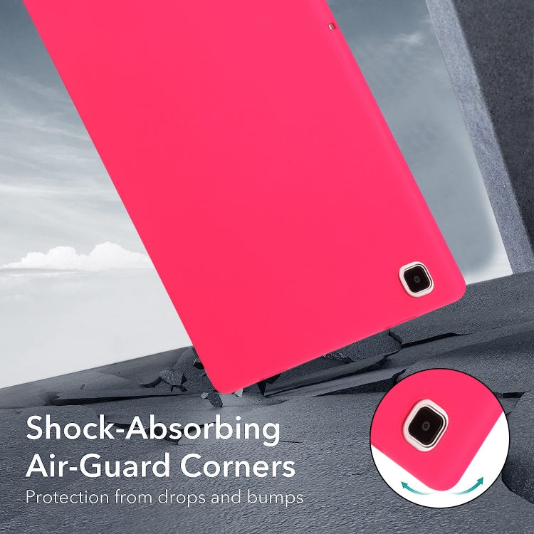 For Samsung Galaxy Tab A7 2020 / T500 Oil Spray Skin-friendly TPU Tablet Case(Rose Red) by bashfashion