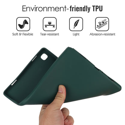 For Samsung Galaxy Tab A7 2020 / T500 Oil Spray Skin-friendly TPU Tablet Case(Deep Green) by bashfashion