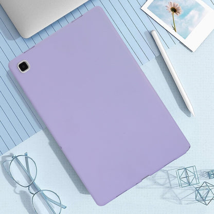 For Samsung Galaxy Tab A7 2020 / T500 Oil Spray Skin-friendly TPU Tablet Case(Purple) by bashfashion
