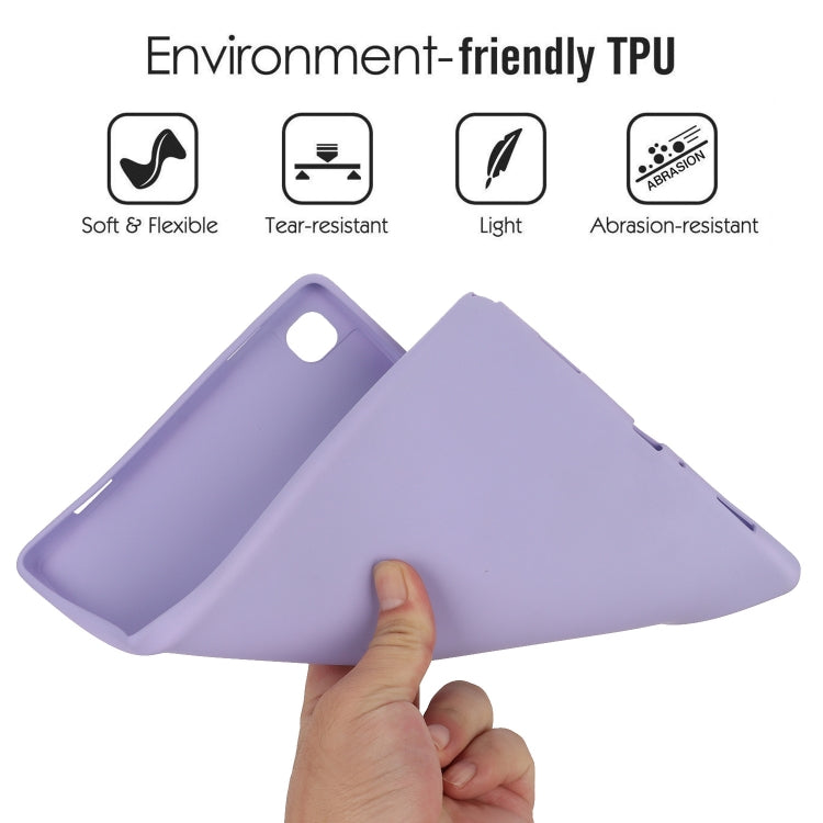 For Samsung Galaxy Tab A7 2020 / T500 Oil Spray Skin-friendly TPU Tablet Case(Purple) by bashfashion