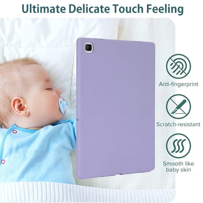 For Samsung Galaxy Tab A7 2020 / T500 Oil Spray Skin-friendly TPU Tablet Case(Purple) by bashfashion