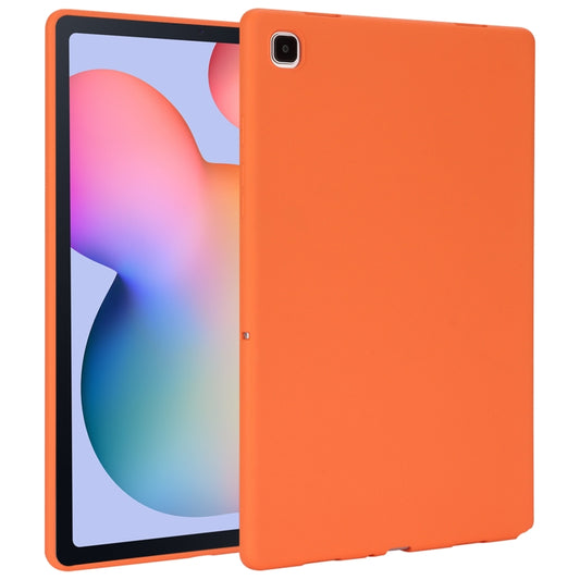 For Samsung Galaxy Tab S6 Lite P610 Oil Spray Skin-friendly TPU Tablet Case(Orange) by bashfashion