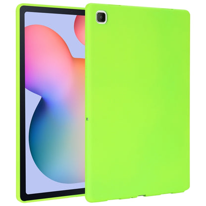 For Samsung Galaxy Tab S6 Lite P610 Oil Spray Skin-friendly TPU Tablet Case(Fluorescent Green) by bashfashion