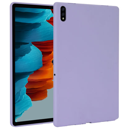 For Samsung Galaxy Tab S7 / S8 Oil Spray Skin-friendly TPU Tablet Case(Purple) by bashfashion
