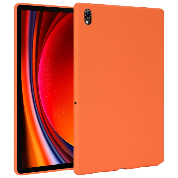 For Samsung Galaxy Tab S9 Oil Spray Skin-friendly TPU Tablet Case(Orange) by bashfashion