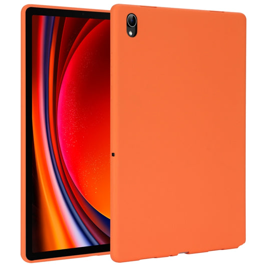 For Samsung Galaxy Tab S9 Oil Spray Skin-friendly TPU Tablet Case(Orange) by bashfashion