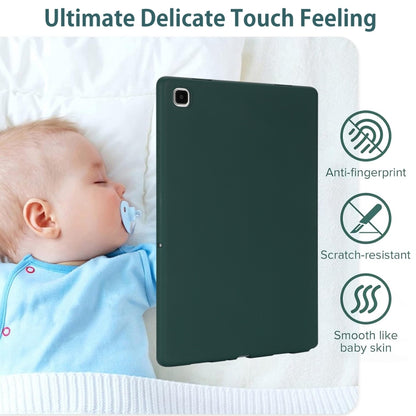 For Samsung Galaxy Tab S9 Oil Spray Skin-friendly TPU Tablet Case(Deep Green) by bashfashion