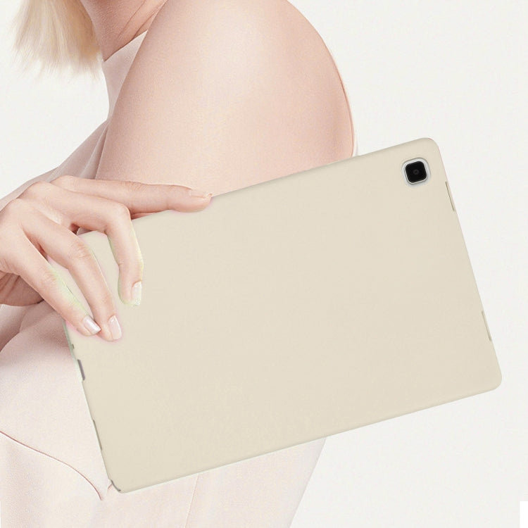 For Samsung Galaxy Tab S9 Oil Spray Skin-friendly TPU Tablet Case(Milk White) by bashfashion