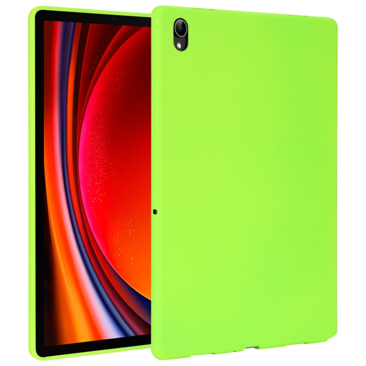 For Samsung Galaxy Tab S9 Oil Spray Skin-friendly TPU Tablet Case(Fluorescent Green) by bashfashion