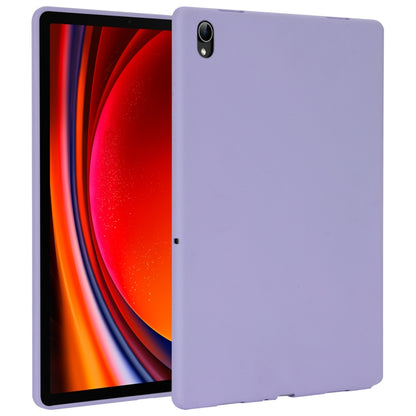 For Samsung Galaxy Tab S9 Oil Spray Skin-friendly TPU Tablet Case(Purple) by bashfashion
