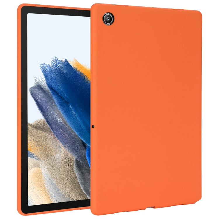 For Samsung Galaxy Tab A8 X200 Oil Spray Skin-friendly TPU Tablet Case(Orange) by bashfashion