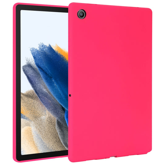 For Samsung Galaxy Tab A8 X200 Oil Spray Skin-friendly TPU Tablet Case(Rose Red) by bashfashion