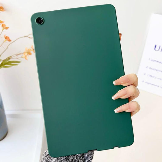 For Samsung Galaxy Tab A9 2023 X110-X115 Oil Spray Skin-friendly TPU Tablet Case(Deep Green) by bashfashion