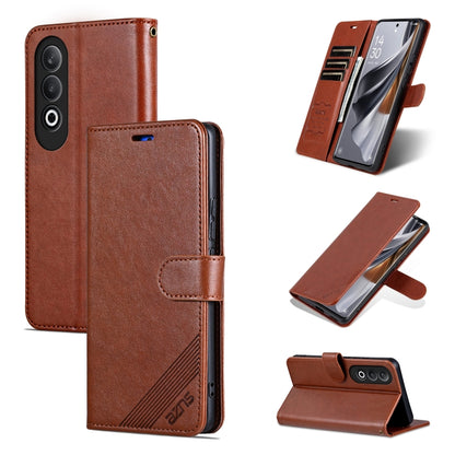 For OnePlus Nord CE4 AZNS Sheepskin Texture Flip Leather Phone Case(Brown) by AZNS