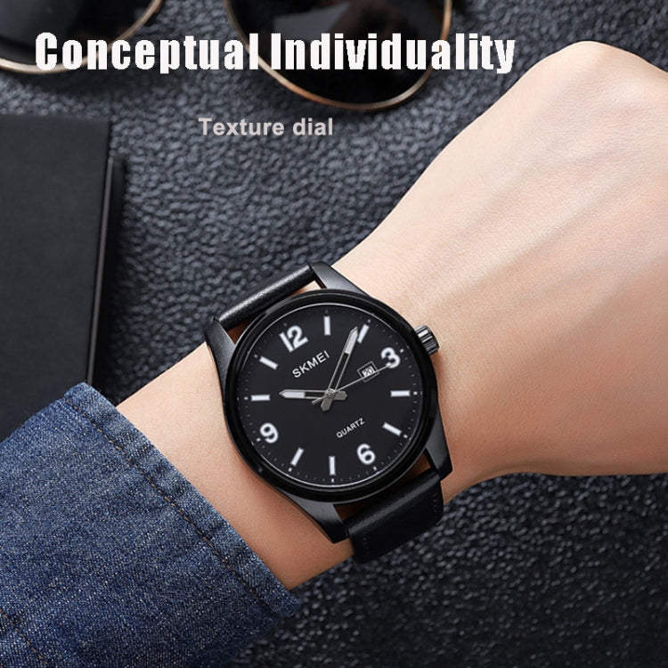 SKMEI 2067 Men Business Casual Style Outdoor 50M Waterproof Quartz Digital Wrist Watch(Black) by SKMEI