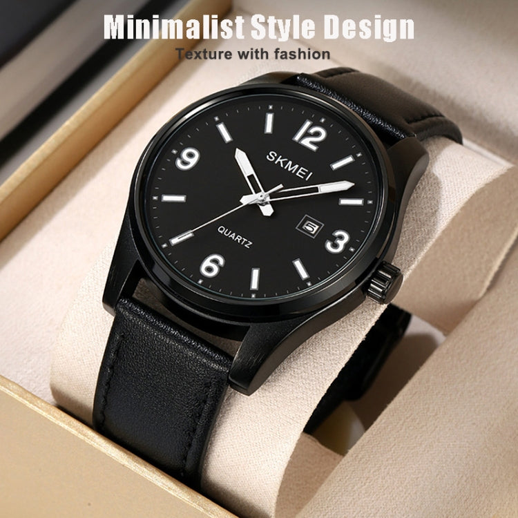 SKMEI 2067 Men Business Casual Style Outdoor 50M Waterproof Quartz Digital Wrist Watch(Black) by SKMEI