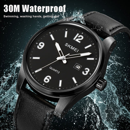 SKMEI 2067 Men Business Casual Style Outdoor 50M Waterproof Quartz Digital Wrist Watch(Black) by SKMEI