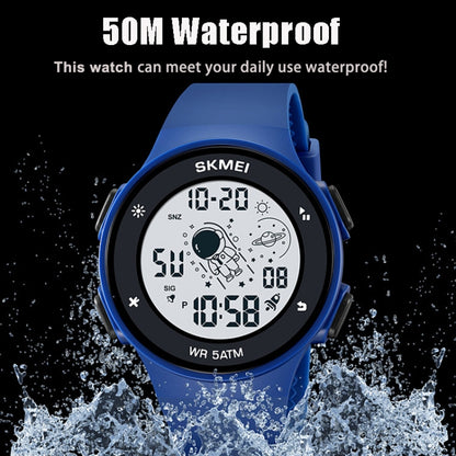 SKMEI 2068 Multifunctional Men 50M Waterproof Noctilucent Sports Digital Wrist Watch(Black White) by SKMEI