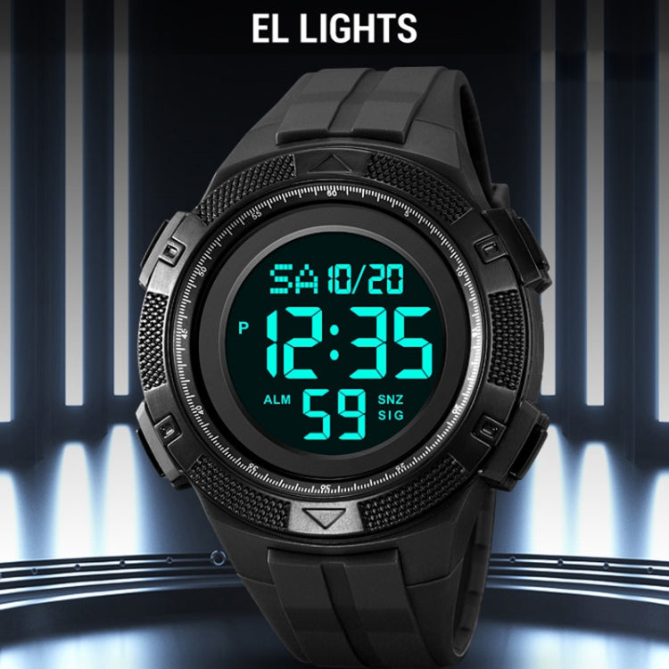 SKMEI 2078 Multifunctional Men 50M Waterproof Sports Fashion Digital Wrist Watch(Black) by SKMEI