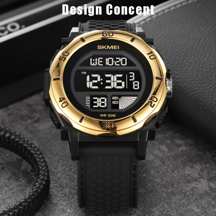 SKMEI 2099 Multifunctional Men Outdoor 50M Waterproof Luminous Digital Wrist Watch(Black) by SKMEI