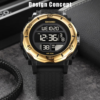 SKMEI 2099 Multifunctional Men Outdoor 50M Waterproof Luminous Digital Wrist Watch(Black) by SKMEI