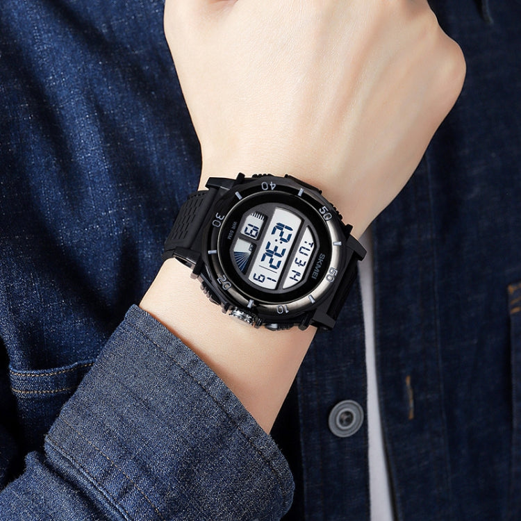 SKMEI 2099 Multifunctional Men Outdoor 50M Waterproof Luminous Digital Wrist Watch(Black Gold) by SKMEI