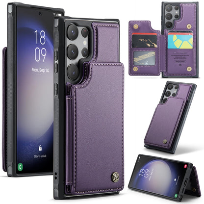 For Samsung Galaxy S23 Ultra 5G CaseMe C22 Card Slots Holder RFID Anti-theft Phone Case(Purple) by CaseMe