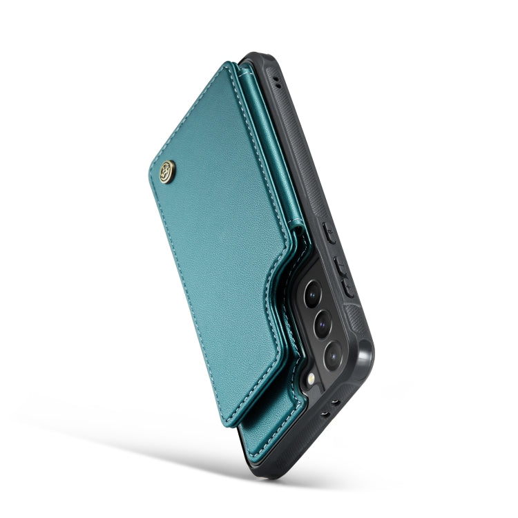 For Samsung Galaxy S21+ 5G CaseMe C22 Card Slots Holder RFID Anti-theft Phone Case(Blue Green) by CaseMe