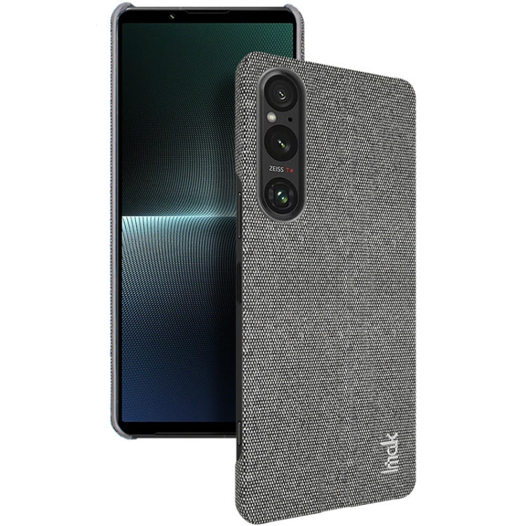 For Sony Xperia 1 V imak Ruiyi Series Cloth Texture PU + PC Phone Case(Dark Grey) by imak