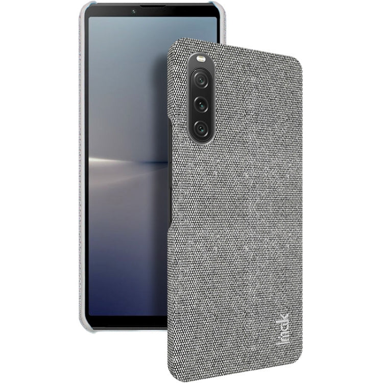 For Sony Xperia 10 V imak Ruiyi Series Cloth Texture PU + PC Phone Case(Light Grey) by imak