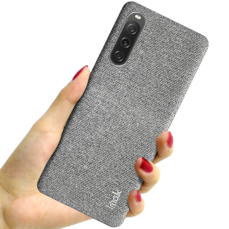 For Sony Xperia 10 V imak Ruiyi Series Cloth Texture PU + PC Phone Case(Light Grey) by imak