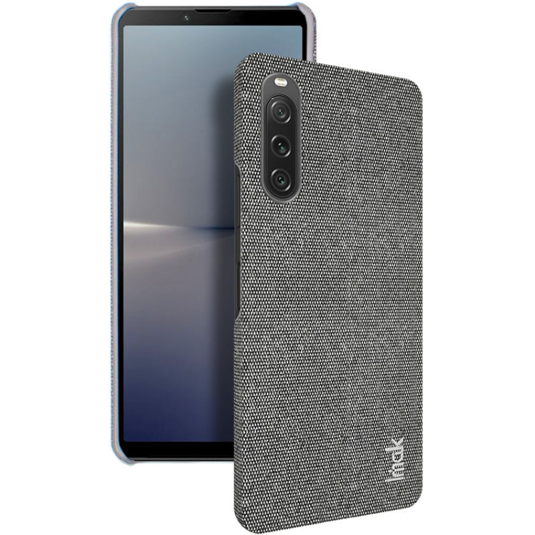 For Sony Xperia 10 V imak Ruiyi Series Cloth Texture PU + PC Phone Case(Dark Grey) by imak