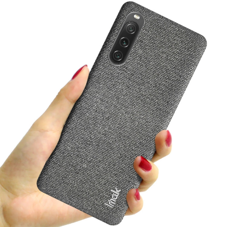 For Sony Xperia 10 V imak Ruiyi Series Cloth Texture PU + PC Phone Case(Dark Grey) by imak