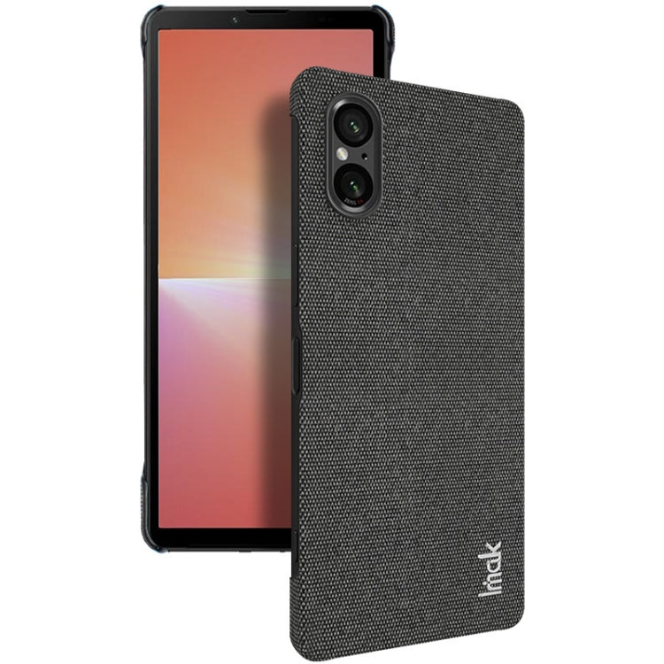 For Sony Xperia 5 V imak Ruiyi Series Cloth Texture PU + PC Phone Case(Black) by imak