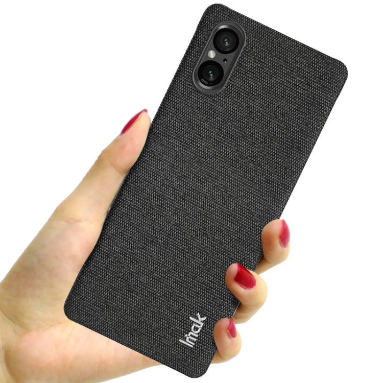 For Sony Xperia 5 V imak Ruiyi Series Cloth Texture PU + PC Phone Case(Black) by imak