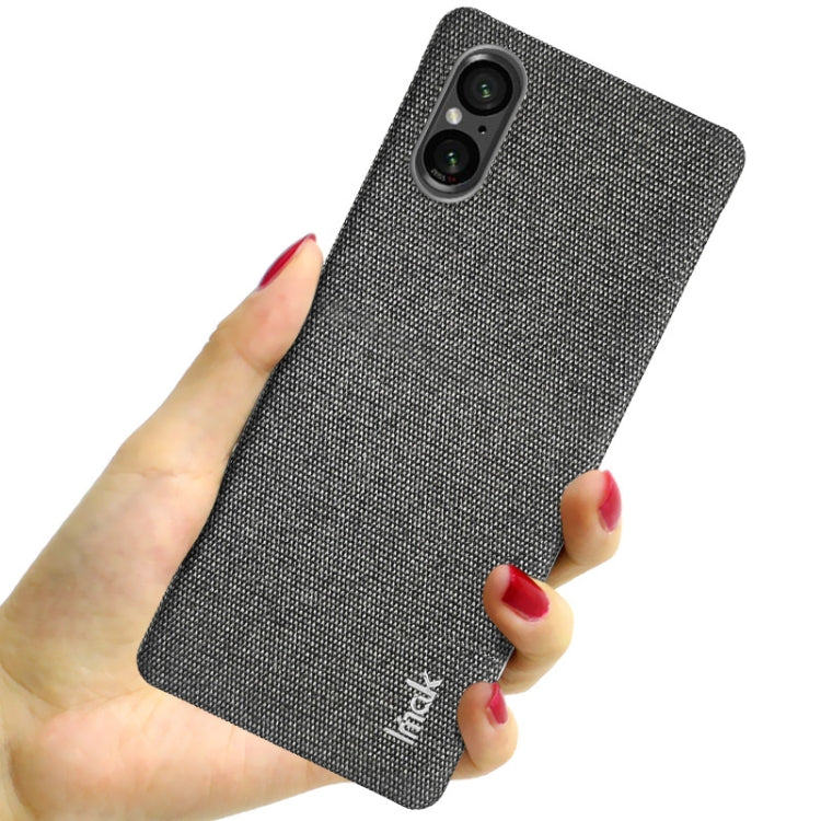 For Sony Xperia 5 V imak Ruiyi Series Cloth Texture PU + PC Phone Case(Dark Grey) by imak