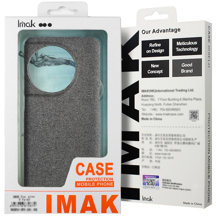 For Huawei Pura 70 imak Ruiyi Series Cloth Texture PU + PC Phone Case(Light Grey) by imak