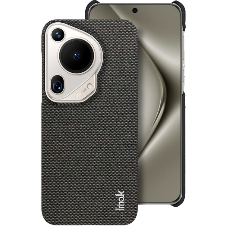 For Huawei Pura 70 Ultra imak Ruiyi Series Cloth Texture PU + PC Phone Case(Black) by imak