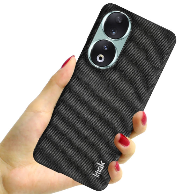 For Honor 90 5G imak Ruiyi Series Cloth Texture PU + PC Phone Case(Black) by imak