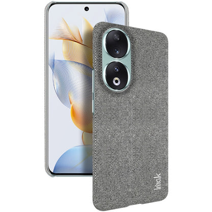 For Honor 90 5G imak Ruiyi Series Cloth Texture PU + PC Phone Case(Light Grey) by imak