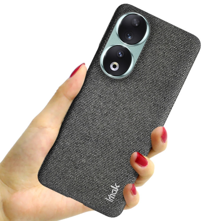 For Honor 90 5G imak Ruiyi Series Cloth Texture PU + PC Phone Case(Dark Grey) by imak