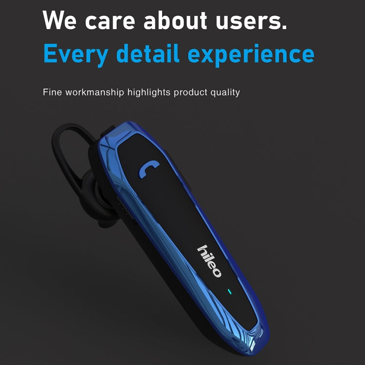 Hileo Hi6 Wireless Single Ear Hook Handsfree Call Noise Reduction In-ear Sports Earphone(Blue) by Hileo