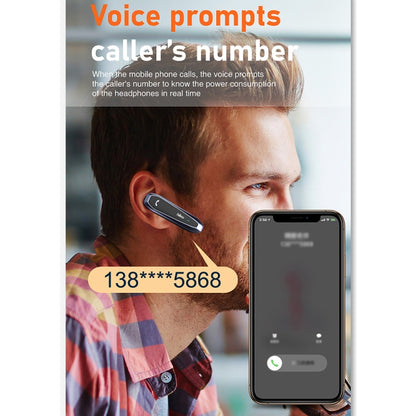 Hileo Hi6 Wireless Single Ear Hook Handsfree Call Noise Reduction In-ear Sports Earphone(Gun Color) by Hileo