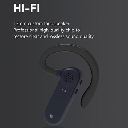 Hileo Hi8 Wireless Single Ear Hook Handsfree Call Noise Reduction In-ear Earphone(Black) by Hileo