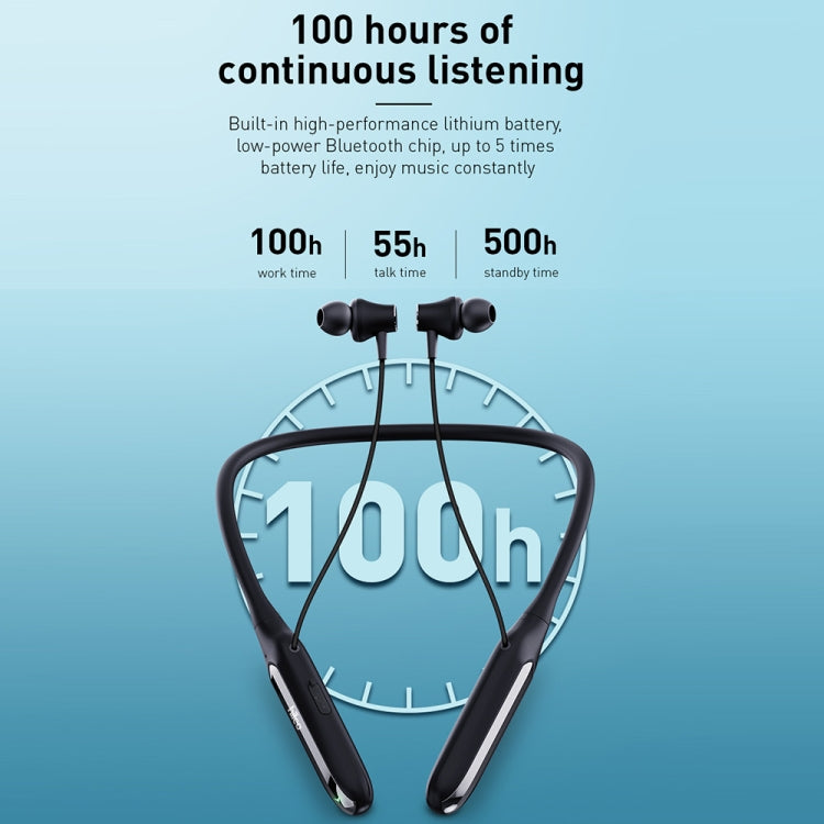 Hileo Hi75 Wireless Bluetooth Hanging Neck In-ear Sports Earphone(Black) by Hileo