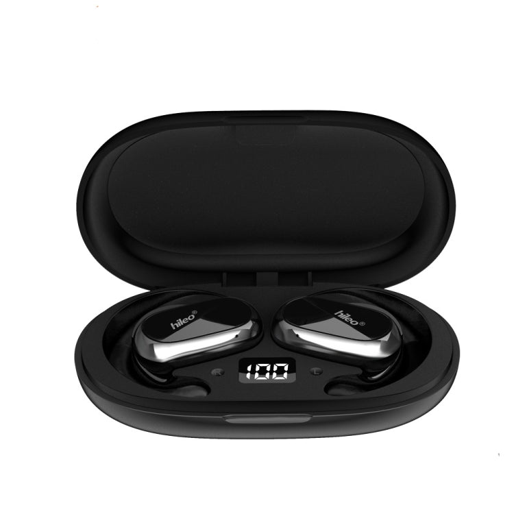 Hileo Hi92 LED Display TWS Wireless Bluetooth IPX5 Waterproof Noise Reduction Earphone(Black) by Hileo