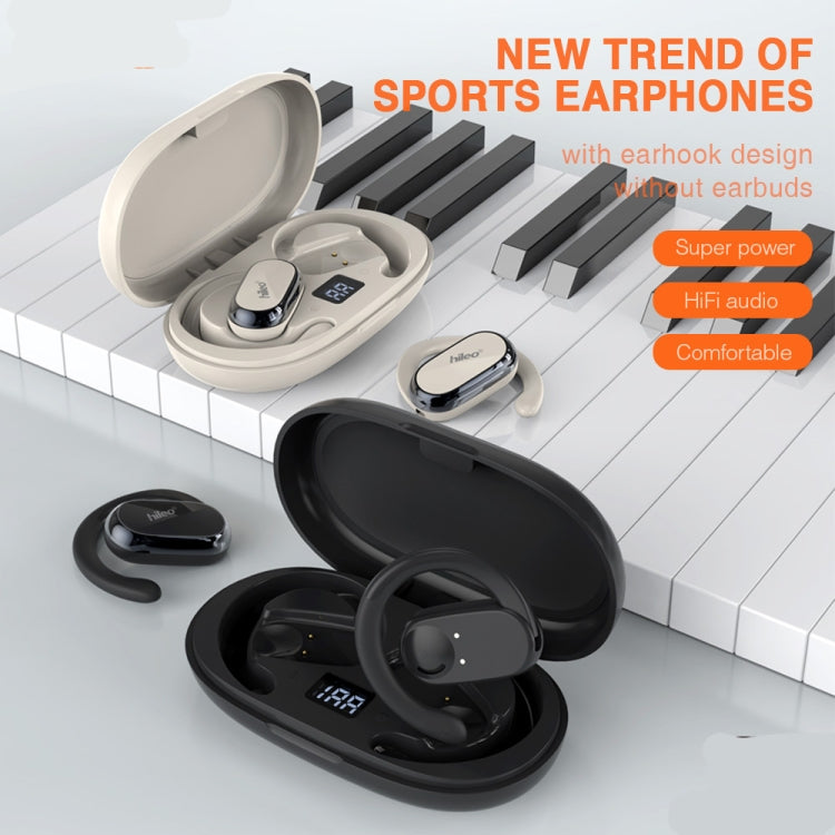 Hileo Hi92 LED Display TWS Wireless Bluetooth IPX5 Waterproof Noise Reduction Earphone(Black) by Hileo