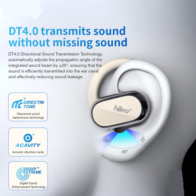 Hileo Hi92 LED Display TWS Wireless Bluetooth IPX5 Waterproof Noise Reduction Earphone(White) by Hileo